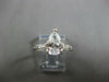 1.60CT CUBIC ZIRCONIA 14K WHITE GOLD PEAR SHAPE & BAGUETTE ENGAGEMENT RING 27580