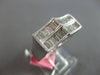WIDE .87CT DIAMOND 18KT WHITE GOLD 3D BAGUETTE 2 ROW FILIGREE CHANNEL FUN RING