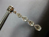 ESTATE LARGE 1.65CT DIAMOND 14KT WHITE GOLD 3D FLOWER TEAR DROP HANGING EARRINGS