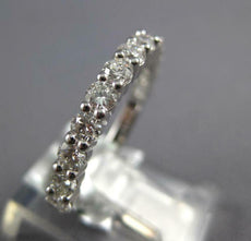 .92CT DIAMOND 18K WHITE GOLD CLASSIC SHARED PRONG SEMI ETERNITY ANNIVERSARY RING