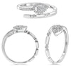 ESTATE .12CT DIAMOND 14KT YELLOW GOLD 3D ROUND CLUSTER BY THE YARD SNAKE RING