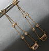 ESTATE 1.38CT DIAMOND & AAA MORAGNITE 14KT ROSE GOLD CHANDELIER HANGING EARRINGS