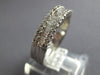 .55CT DIAMOND 18KT WHITE GOLD 3D ROUND & BAGUETTE 3 ROW WEDDING ANNIVERSARY RING