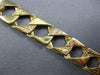 ESTATE LONG 14KT YELLOW GOLD HANDCRAFTED SQUARE LINK MATTE & SHINY MENS BRACELET