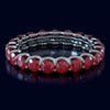 3.10CT AAA RUBY 14KT WHITE GOLD 3D CLASSIC SHARED PRONG ETERNITY FUN LOVE RING
