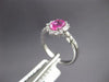 1.54CT DIAMOND & AAA PINK SAPPHIRE 18KT WHITE GOLD 3D OVAL HALO ENGAGEMENT RING