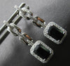 1.58CT DIAMOND & AAA SAPPHIRE 14K WHITE GOLD 3D HALO MULTI LINK HANGING EARRINGS
