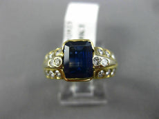 1.81CT DIAMOND & AAA SAPPHIRE 18KT YELLOW GOLD 3D ETOILE ENGAGEMENT RING #2021