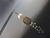 EXTRA LARGE .11CT DIAMOND & AAA SOUTH SEA PEARL 18KT WHITE & ROSE GOLD EARRINGS