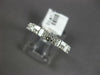 .51CT DIAMOND 14K WHITE GOLD ROUND & BAGUETTE 2 ROW GEOMETRICAL ANNIVERSARY RING