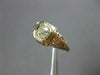ANTIQUE ART DECO .40CT OLD MINE DIAMOND 18K WHITE GOLD 3D ENGAGEMENT RING #27350