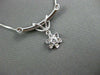 ESTATE .10CT DIAMOND PLATINUM SOLITAIRE DROP FLOWER NECKLACE BEAUTIFUL!! #9487