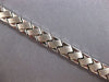 ESTATE 14KT WHITE GOLD 3D CLASSIC MATTE & SHINY CRISS CROSS FUN BRACELET