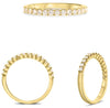 ESTATE .39CT DIAMOND 14K YELLOW GOLD ROUND SHARED PRONG WEDDING ANNIVERSARY RING