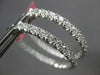 LARGE 4.36CT DIAMOND 18KT WHITE GOLD 3D ROUND INSIDE OUT HOOP HANGING EARRINGS