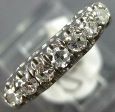 ANTIQUE .32CT OLD MINE DIAMOND 14KT WHITE GOLD 7 STONE WEDDING ANNIVERSARY RING