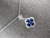 .68CT DIAMOND & AAA SAPPHIRE 18KT WHITE GOLD 4 LEAF CLOVER LOVE FLOATING PENDANT