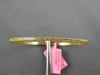 .67CT INTENSE FANCY YELLOW DIAMOND 18KT YELLOW GOLD 2MM ETERNITY BANGLE BRACELET