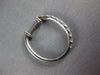 ESTATE .81CT DIAMOND 18KT WHITE GOLD 3D ROUND OVAL SHAPE HUGGIE HANGING EARRINGS