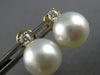 LARGE .29CT DIAMOND & AAA SOUTH SEA PEARL 14KT YELLOW GOLD FUN CLIP ON EARRINGS