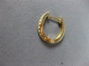 ESTATE .58CT DIAMOND 14K YELLOW GOLD 3D CLASSIC 2MM HUGGIE HOOP HANGING EARRINGS