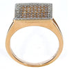 .72CT WHITE & PINK DIAMOND 18KT WHITE AND ROSE GOLD 3D PAVE RECTANGULAR FUN RING