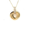 ESTATE .24CT DIAMOND 18KT YELLOW GOLD 3D ROUND TRINITY FUN FLOATING PENDANT