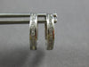 .35CT DIAMOND 18K WHITE GOLD ROUND FILIGREE SQUARE FLORAL HUGGIE EARRINGS #28013