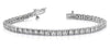 ESTATE 4.0CT DIAMOND 14KT WHITE GOLD ROUND CLASSIC CHANNEL PRONG TENNIS BRACELET