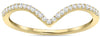 ESTATE .13CT DIAMOND 14K YELLOW GOLD 3D ROUND CLASSIC V SHAPE BUTTERFLY FUN RING