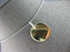 LARGE 1.30CT DIAMOND 14KT WHITE GOLD CLASSIC ROUND PAVE INVISIBLE PENDANT #27757