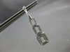 LARGE 1.70CT DIAMOND 14KT WHITE GOLD 3D ROUND MULTI SQUARE FUN HANGING EARRINGS