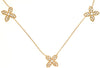 .80CT DIAMOND 14KT YELLOW GOLD 3D FLOWER MULTI LEAF BY THE YARD LOVE NECKLACE