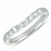 .48CT DIAMOND 14KT WHITE GOLD 3D 7 STONE SHARED PRONG V SHAPE ANNIVERSARY RING