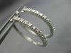 0.85CT ROUND DIAMOND 14KT WHITE GOLD 3D CLASSIC 2mm HOOP HANGING EARRINGS #25885