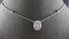 .67CT DIAMOND 14KT WHITE GOLD CLUSTER INVISIBLE OVAL HALO BY THE YARD NECKLACE