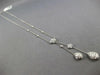 1.03CT DIAMOND 18KT WHITE GOLD DOUBLE TEAR DROP BY THE YARD LARIAT LOVE NECKLACE