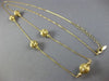 ESTATE LARGE & EXTRA LONG 14KT YELLOW GOLD MATTE & SHINY MULTI BEAD FUN NECKLACE