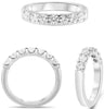 .83CT DIAMOND 14K WHITE GOLD ROUND 7 STONE SHARED PRONG WEDDING ANNIVERSARY RING