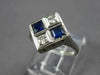 ANTIQUE .50CT OLD MINE DIAMOND & AAA SAPPHIRE 18K WHITE GOLD ART DECO RING 27773