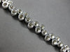 ESTATE LARGE 4.0CT DIAMOND 14KT WHITE GOLD ROUND BEZEL FUN LOVE TENNIS BRACELET