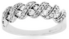 ESTATE .45CT DIAMOND 14KT WHITE GOLD 3D ROUND MULTI SWIRL FUN ANNIVERSARY RING