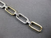 1.08CT DIAMOND 14KT 2 TONE GOLD 3D ROUND OVAL LINK BY THE YARD TENNIS BRACELET