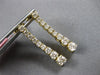 ESTATE 1.12CT DIAMOND 14K YELLOW GOLD CLASSIC ROUND JOURNEY FUN HANGING EARRINGS