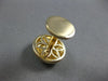 ESTATE LARGE 1.93CT DIAMOND 14KT YELLOW GOLD CLASSIC CLUSTER CIRCULAR CUFFLINKS