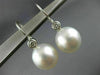 ESTATE LARGE .20CT DIAMOND & AAA SOUTH SEA PEARL 18K WHITE GOLD HANGING EARRINGS