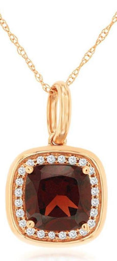 .70CT DIAMOND & AAA RUBY 14KT ROSE GOLD 3D CUSHION & ROUND FUN FLAOTING PENDANT