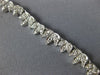 ESTATE 4.15CT DIAMOND 14K WHITE GOLD FLORAL FILIGREE SEMI ETERNITY LOVE NECKLACE