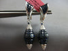 EXTRA LARGE 34.3CT DIAMOND & AAA SAPPHIRE 18KT WHITE GOLD 3D TEAR DROP EARRINGS