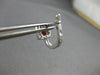 ESTATE 2.10CT DIAMOND & AAA GARNET 14KT WHITE GOLD 3D LEVERBACK HANGING EARRINGS